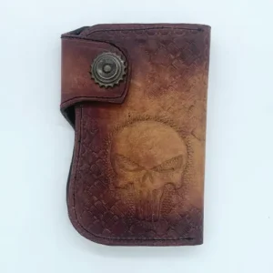 Billetera biker ghost marron